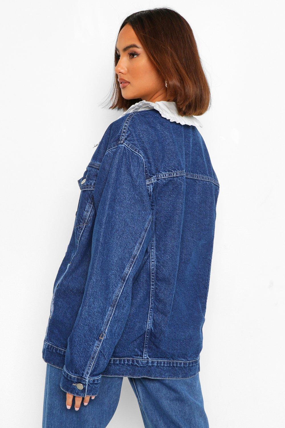 Ruffled store denim jacket